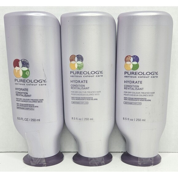 Pureology Hydrate Conditioner Revitalisant 8.5 fl oz / 250 ml Lot Of 3 New - Picture 1 of 3